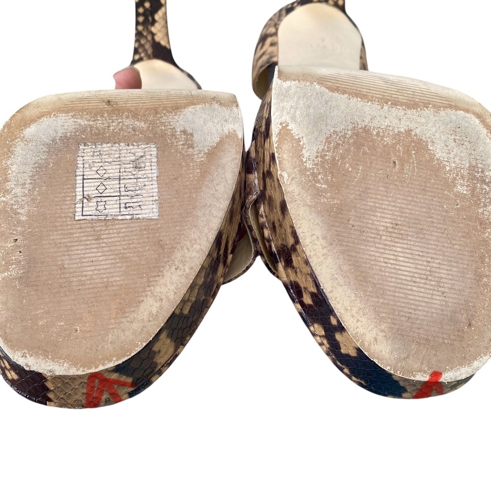 Michael Kors Snakeskin Patterned Ankle Strap Sandals‎ Size 11 - Picture 12 of 13